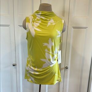 Calvin Klein Women's Yellow Sleeveless Top